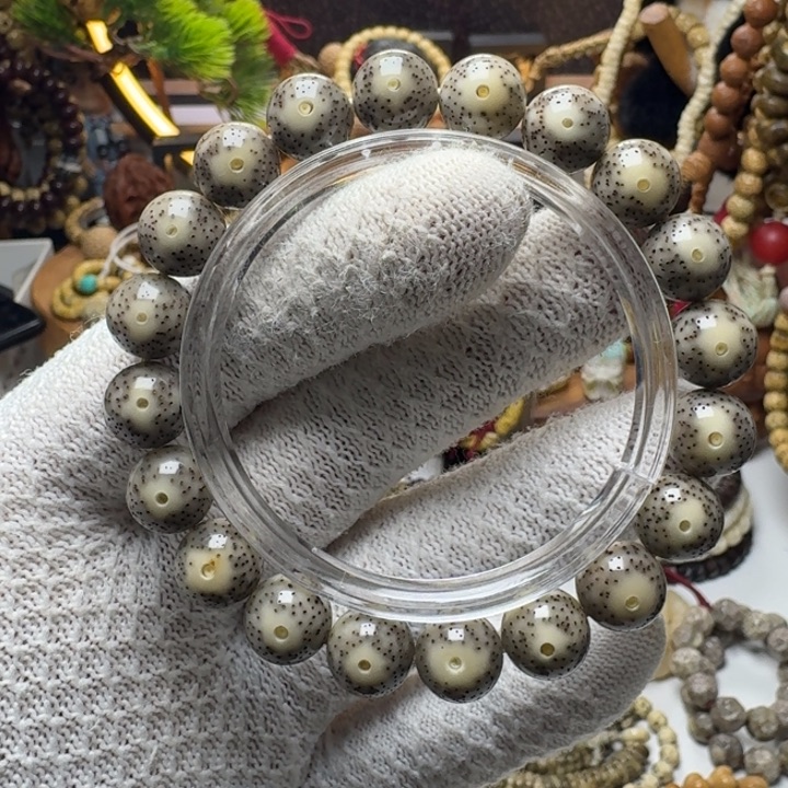 手串星月菩提7号车尺寸11石玉圆珠单圈