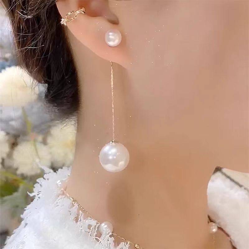 铜合金树脂耳饰 H098优雅精致小众百搭耳环