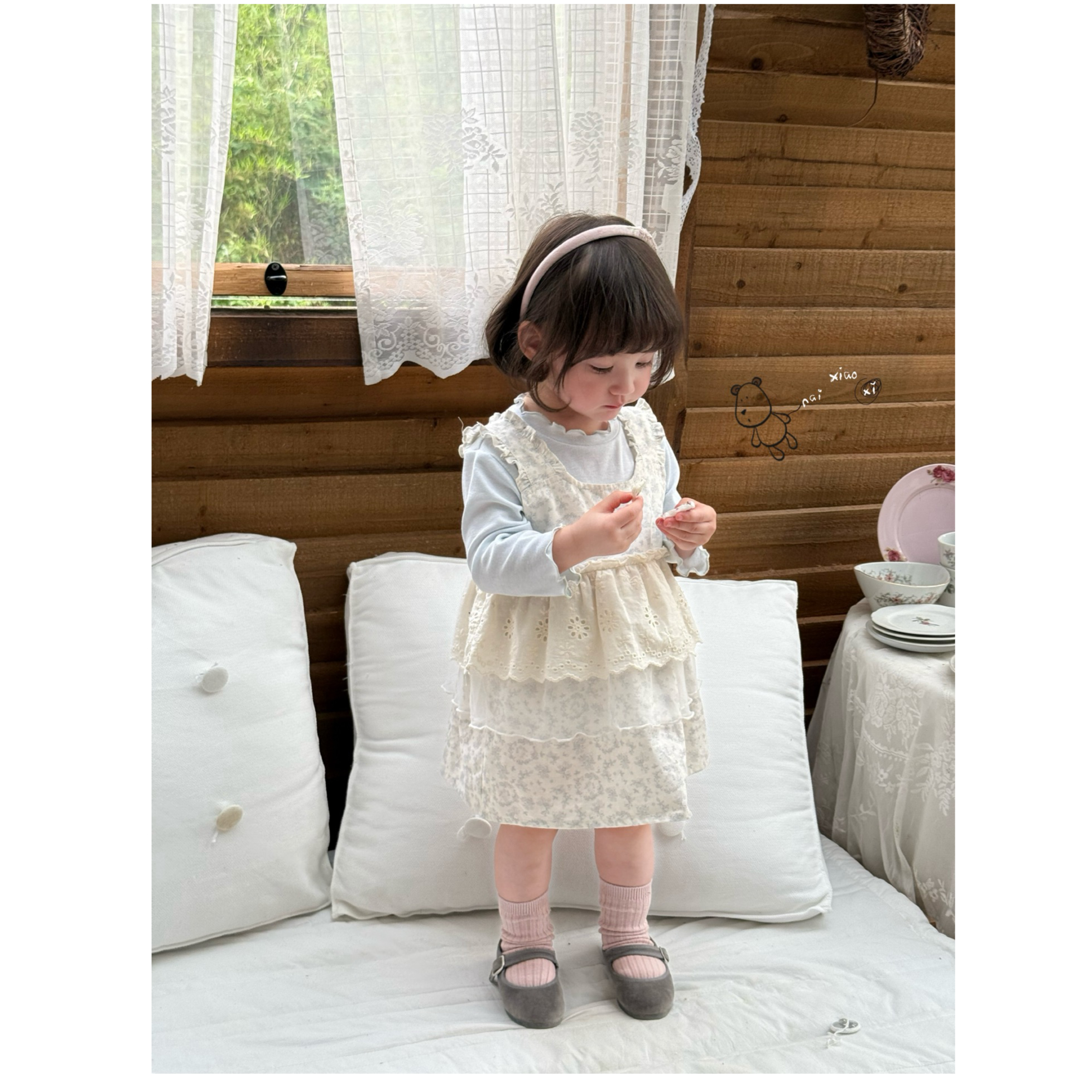 【NO退NO换】3号-2025秋-奶小西-编号0404-NXX56080-韩版连衣裙