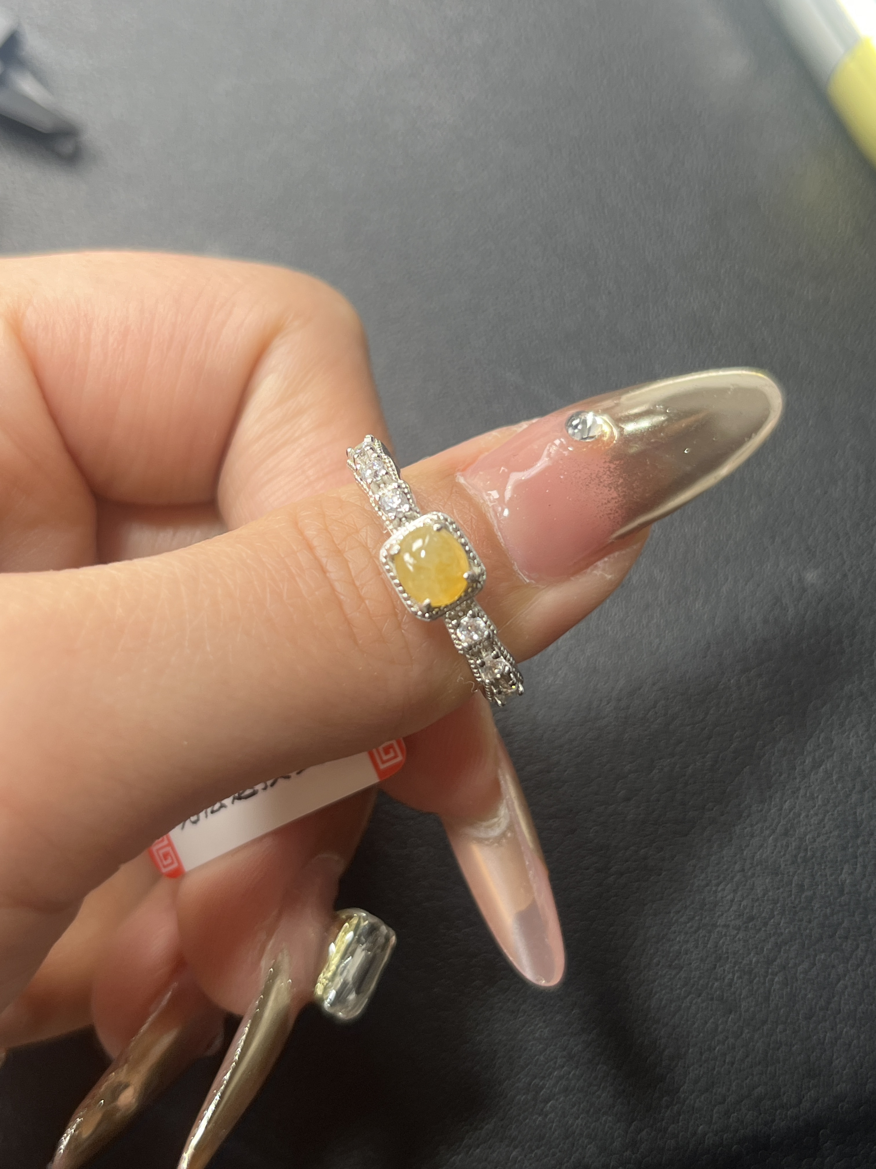 天然a货翡翠戒指