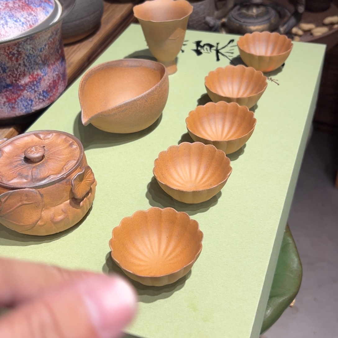 复古风格老陶泥系列茶盘茶具摆件