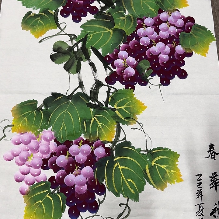 手绘国画艺术作品9999