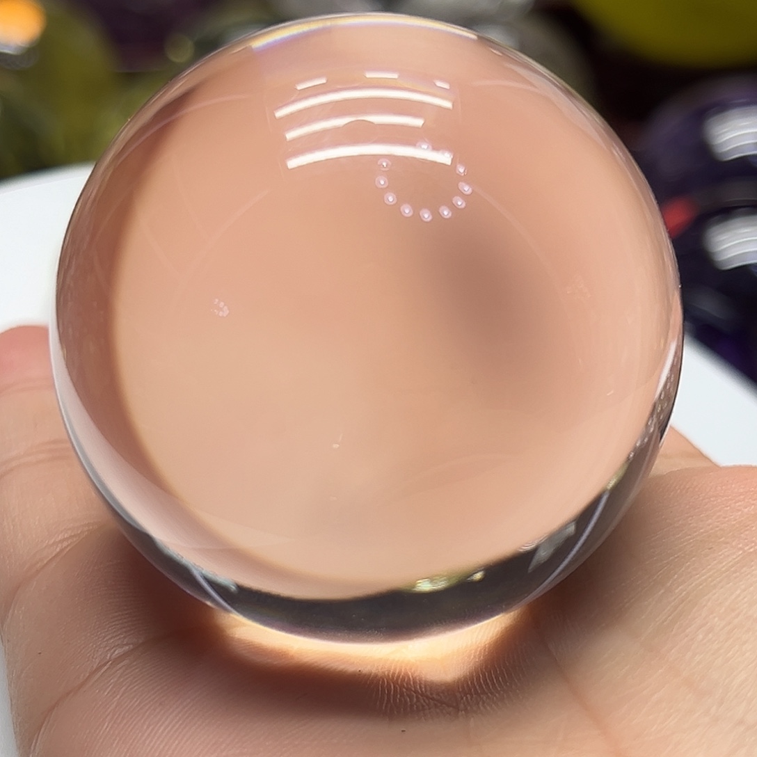 珠宝半成品水晶未镶嵌MM白水晶球蓝1174