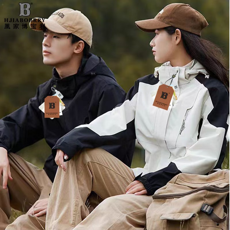 户外冲锋衣男女情侣防风防水加绒登山旅游运动外套1818