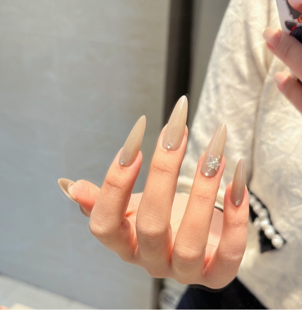 纯手工水钻芒星猫眼穿戴甲