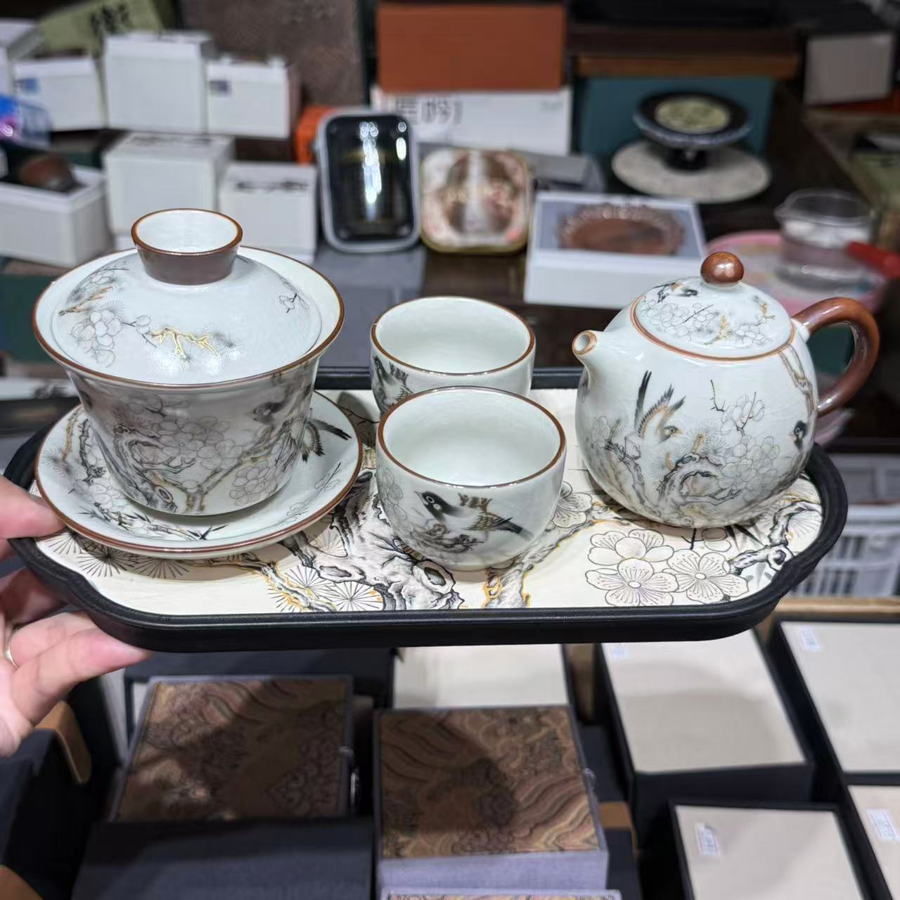 【闪购商品】喜鹊汝窑套组MC109