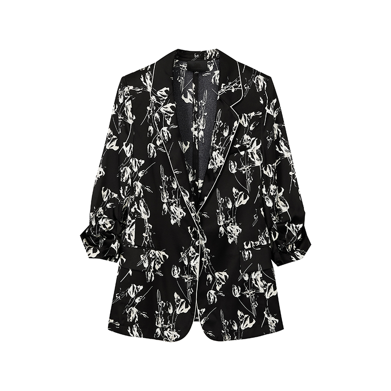 【尚雅专属】设计感印花西装外套N2094