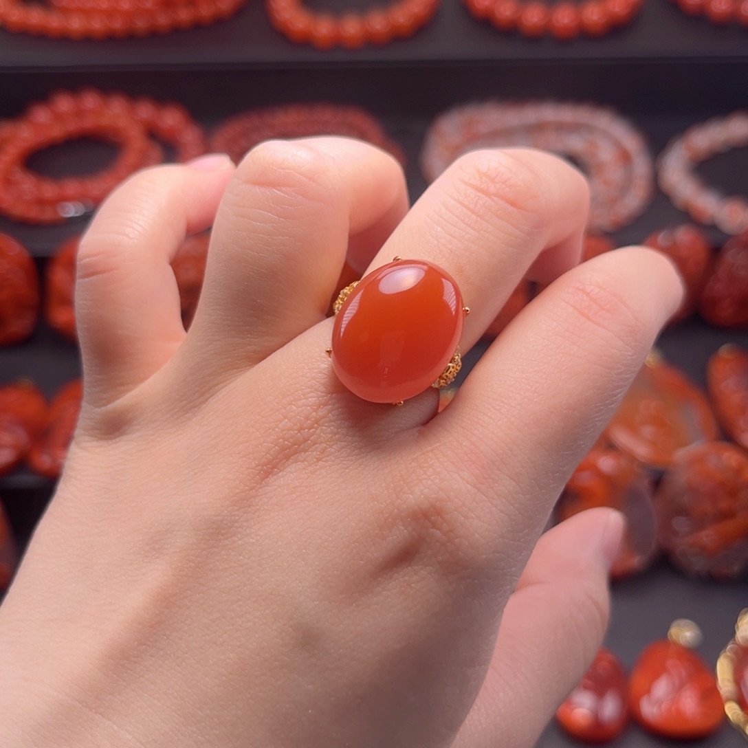 南红玛瑙南红银S925镶嵌