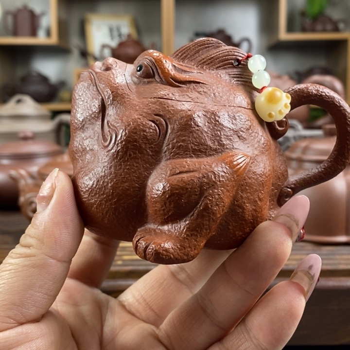 紫砂茶壶福**.原矿紫砂壶