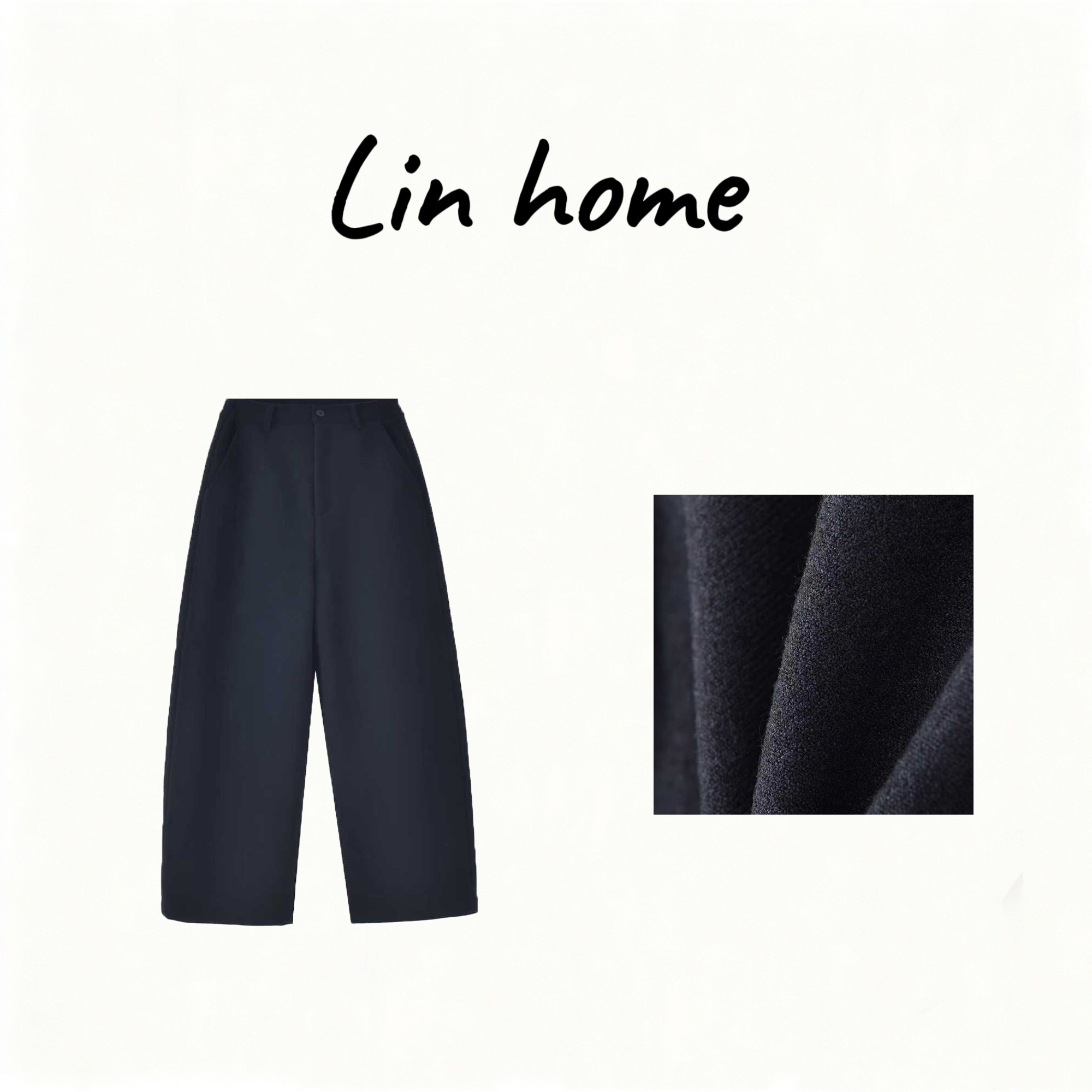 【极简主义】日单冬季新品，通勤到周末都能hold住，羊毛弯刀裤-75163