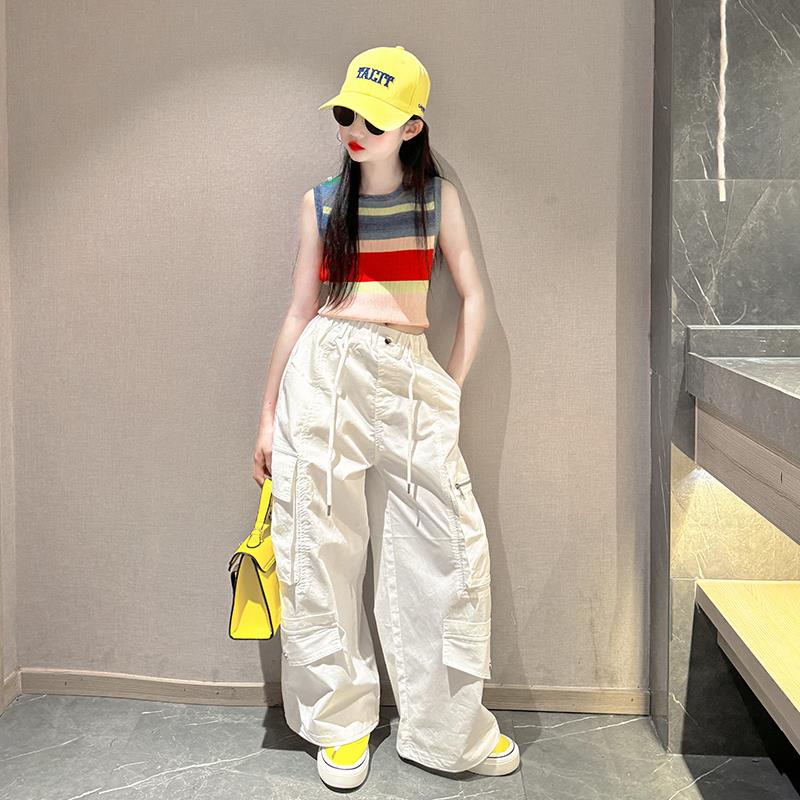 街舞儿童潮服套装夏季2205女孩爵士服装衣服演出服女童嘻哈舞蹈服