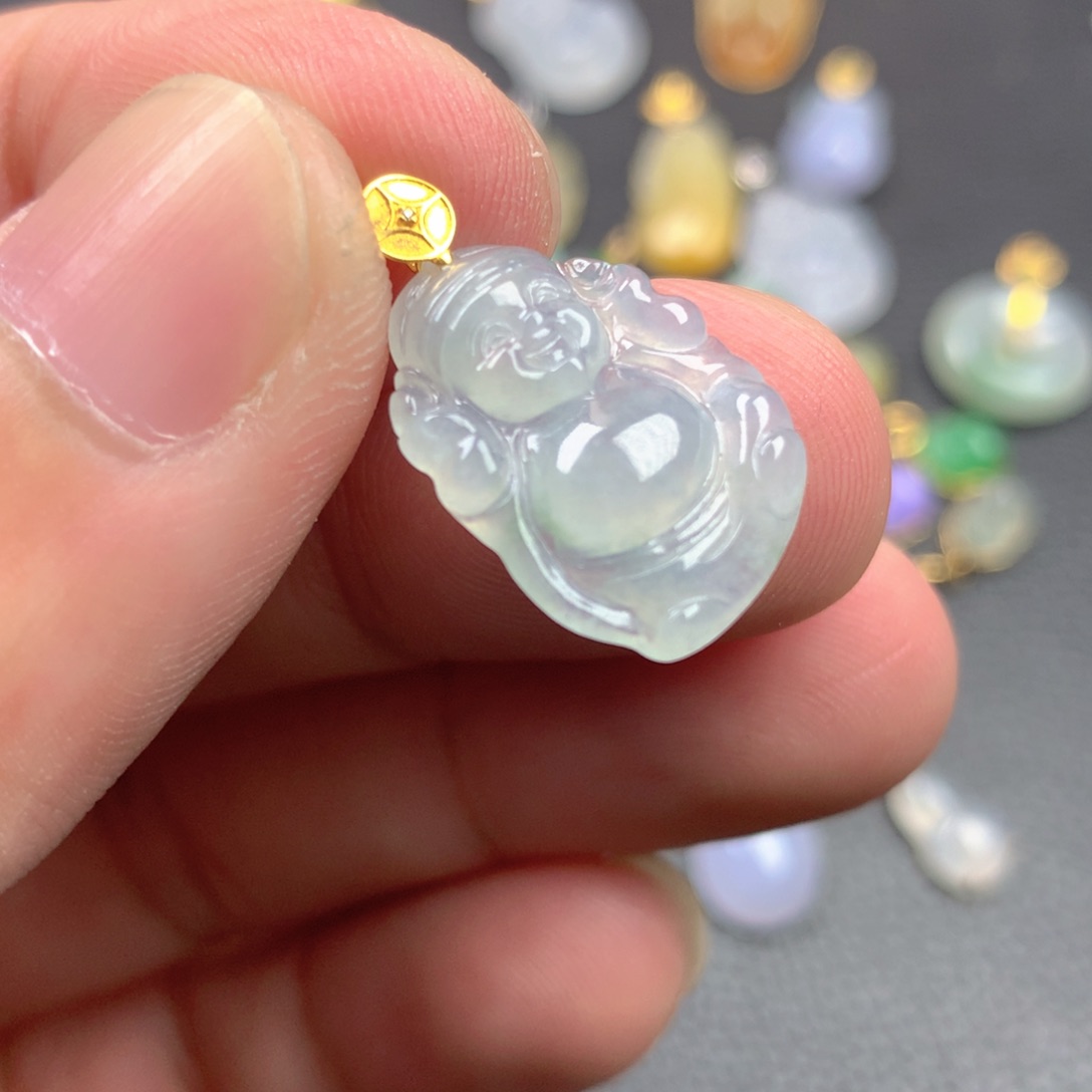 【闪购商品】颈饰18K金镶嵌翡翠翡翠