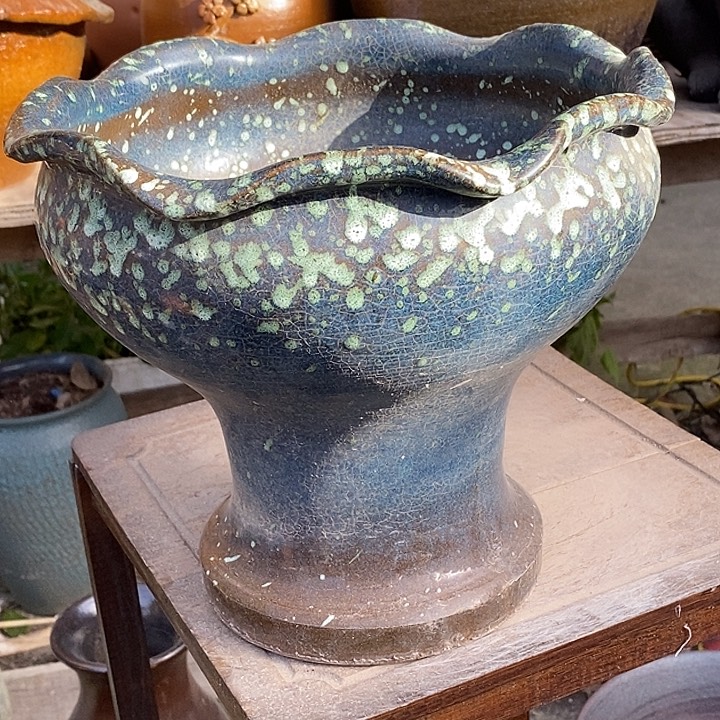 紫砂花盆口26高度22瑕疵