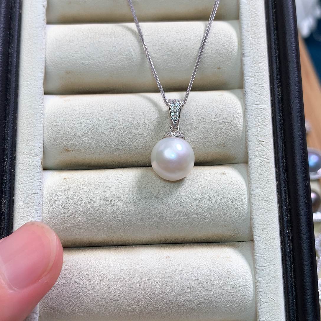 淡水珍珠颈饰银S925镶嵌