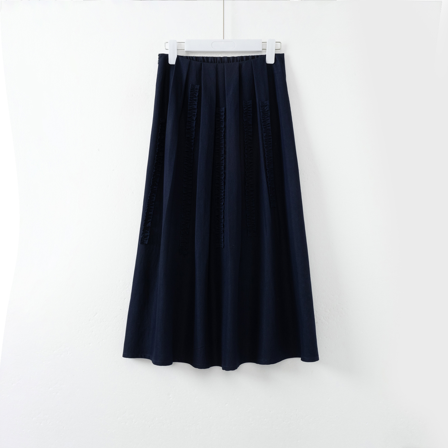 几里与麻 木耳花边高腰半身裙 裙长83 2040773