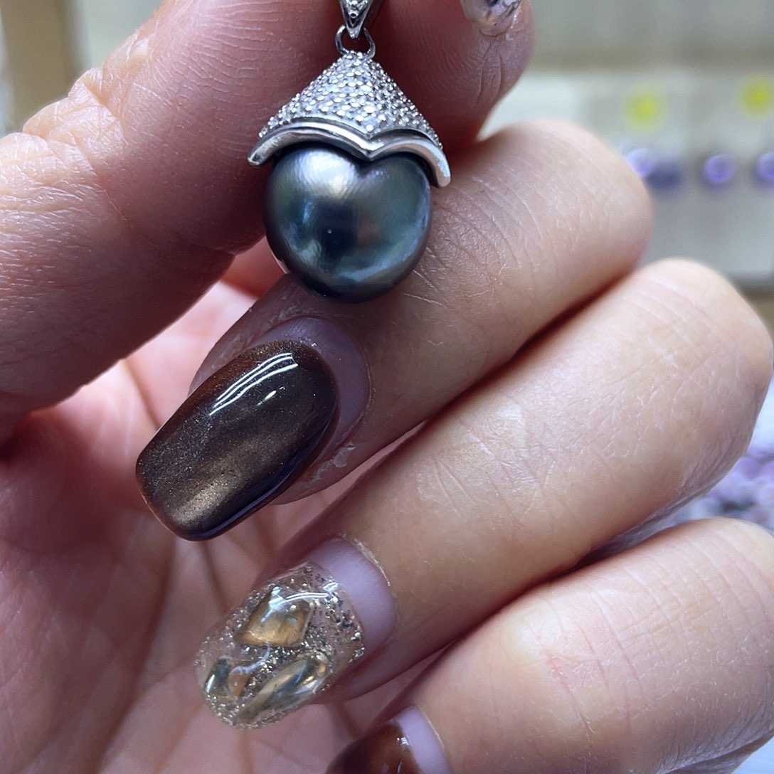 海水珍珠颈饰银S925镶嵌