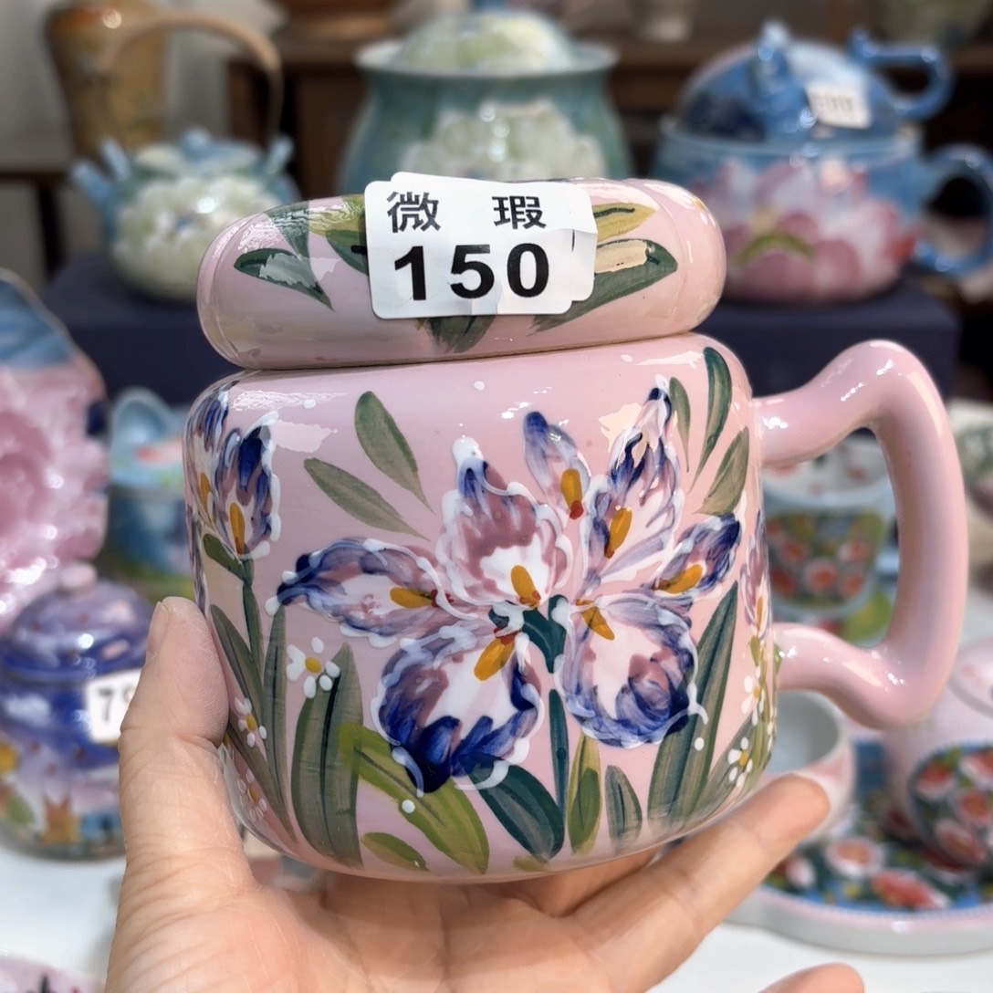 景德镇手绘高温釉下彩陶瓷茶具