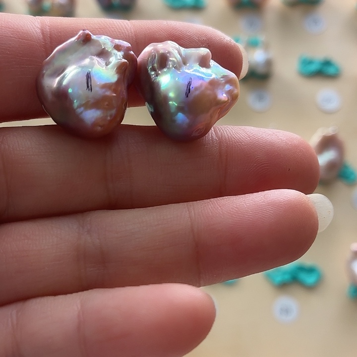 琳***r银S925镶嵌淡水珍珠耳饰