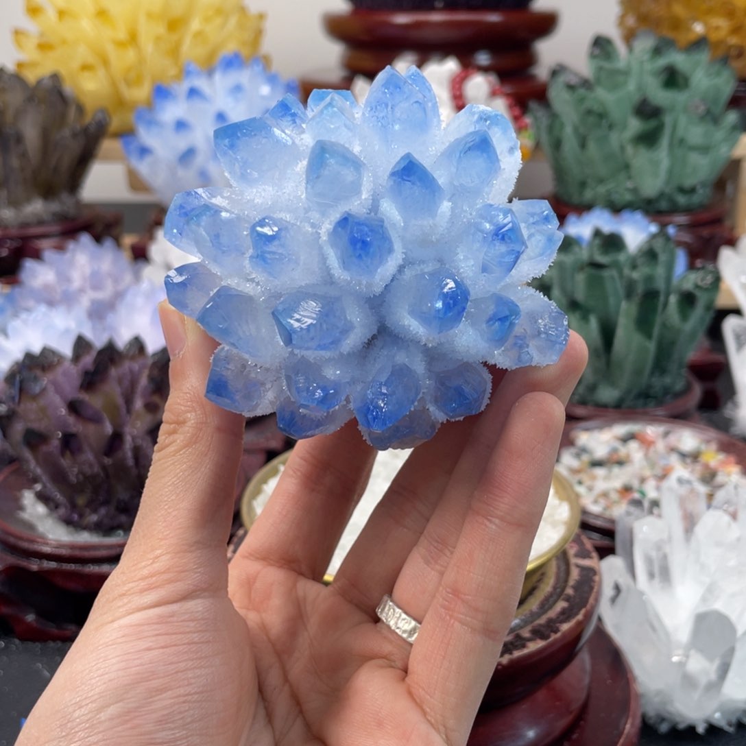 石材重**子天然蓝水晶138