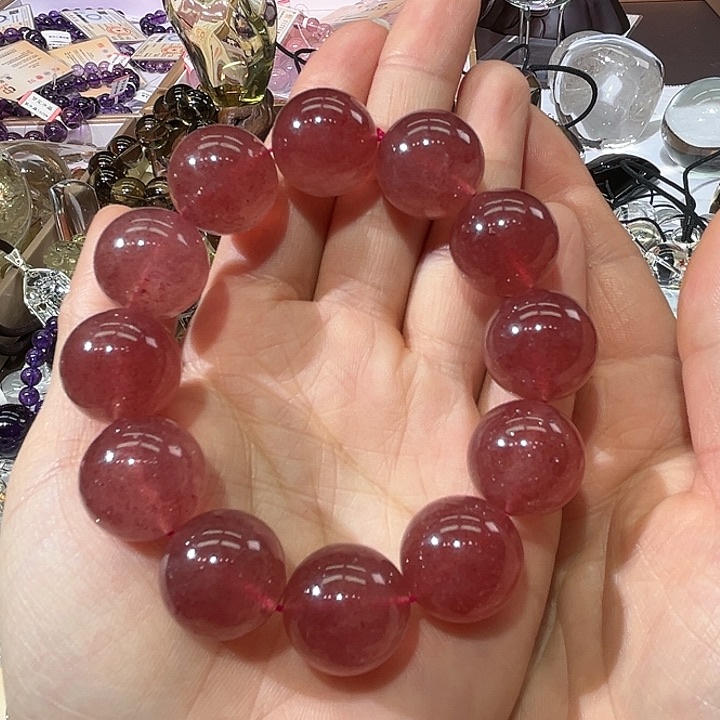 【闪购商品】石英质玉手链未镶嵌手串18.8