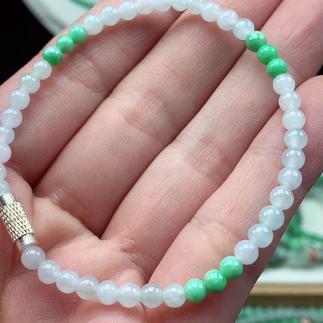 翡翠未镶嵌毛衣链翡翠