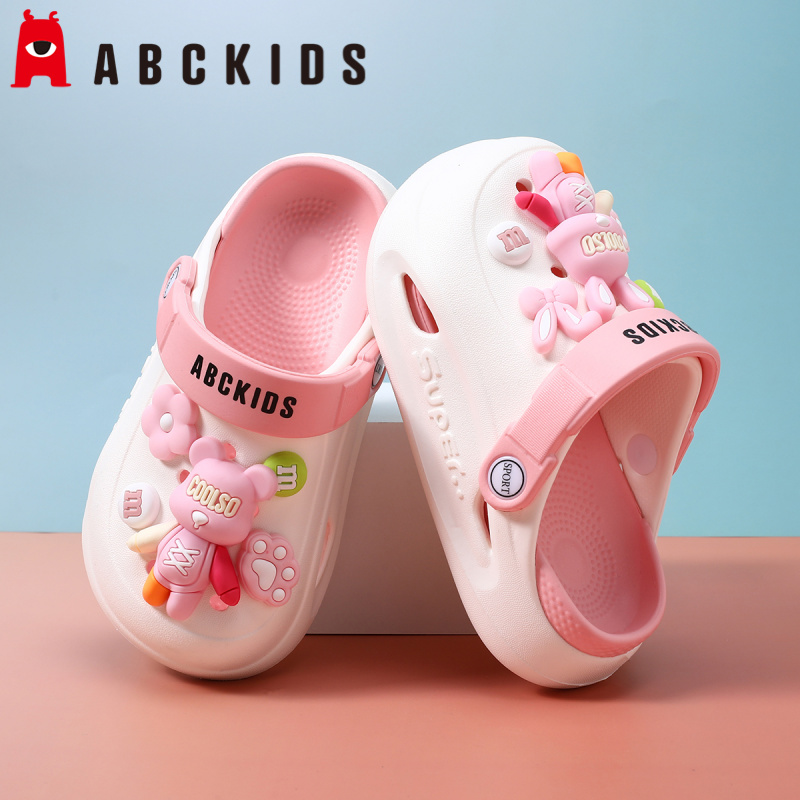 ABCkids儿童洞洞鞋女童拖鞋夏季新款防滑软底沙滩鞋女孩外穿凉鞋