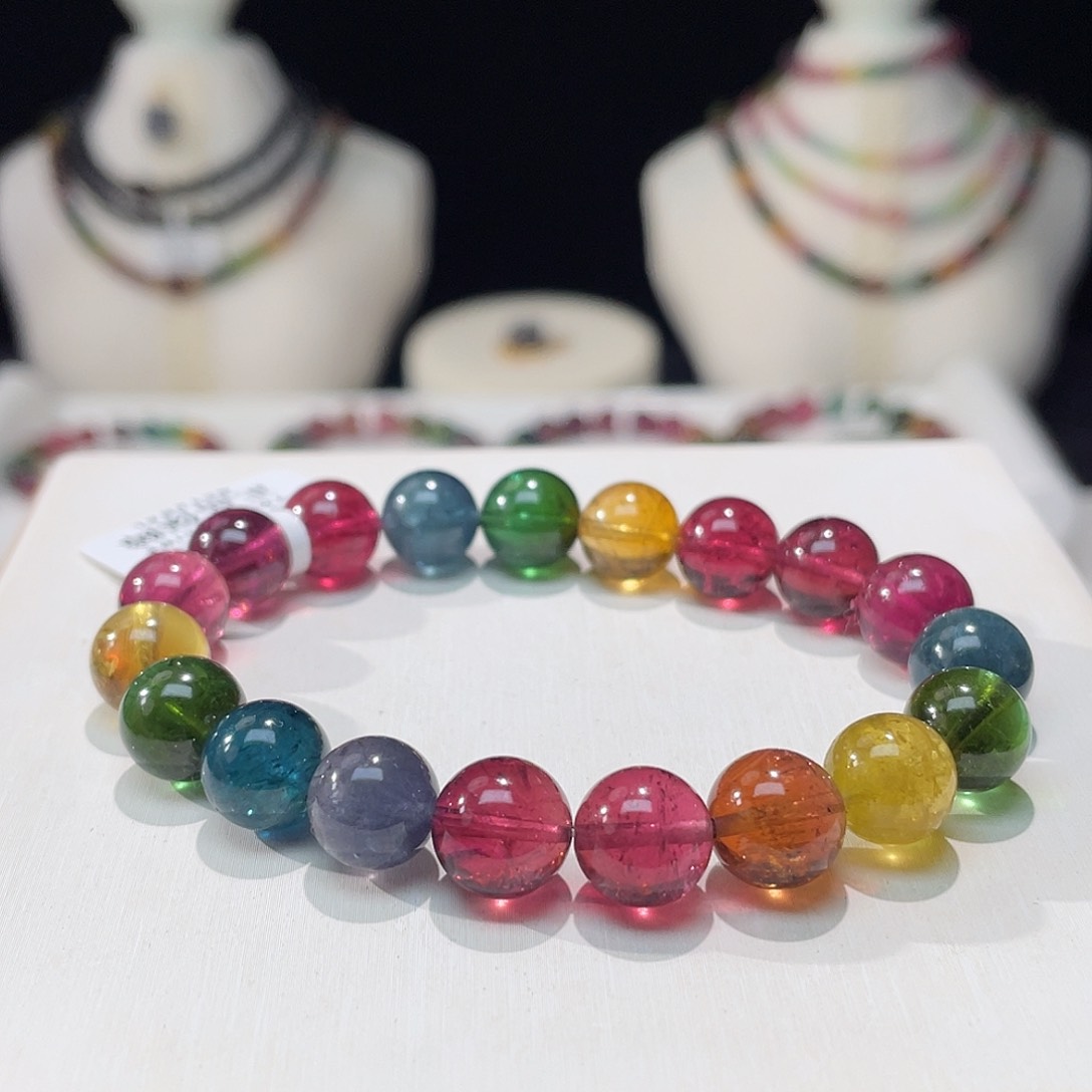 碧玺手串未镶嵌10.2mm±