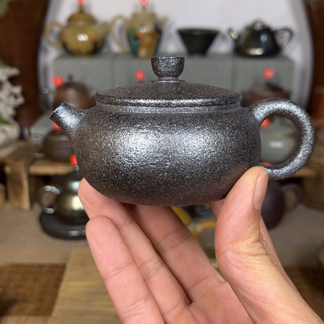 壶紫泥柴烧粗泥高碳化110cc