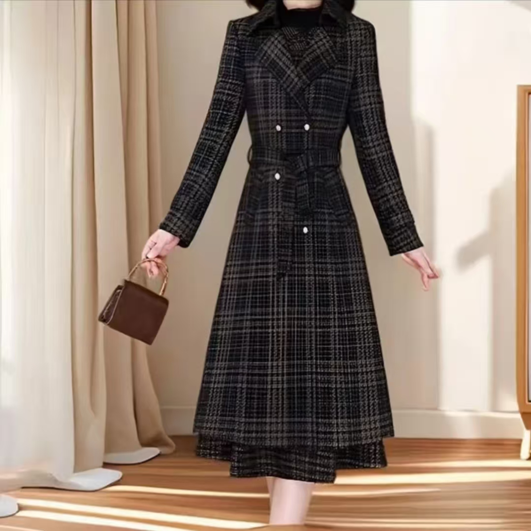 【运费补贴】新中式国风套装连衣裙女春秋2025高端小个子妈妈打底裙