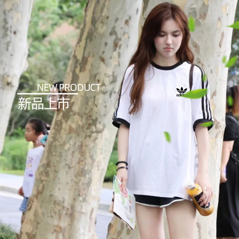 【商场撤柜】Jennie同款短T女生刺绣运动风纯棉短袖迪迪家