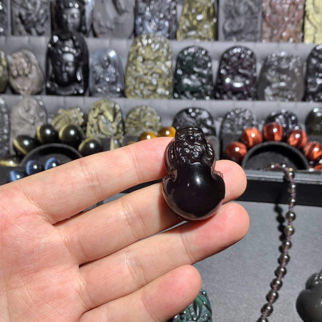 黑曜岩未镶嵌颈饰