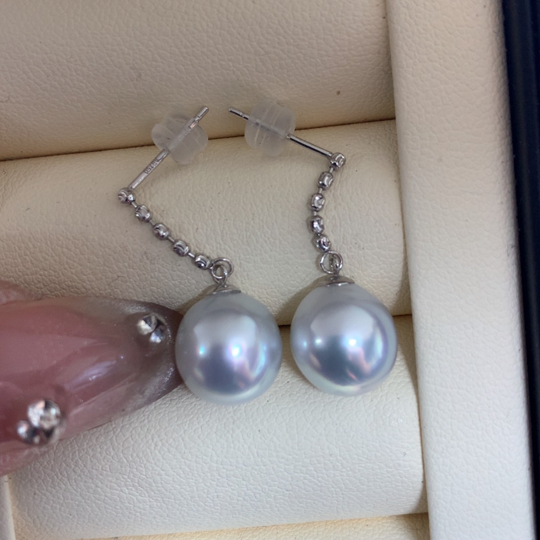 海水珍珠耳饰18K金镶嵌