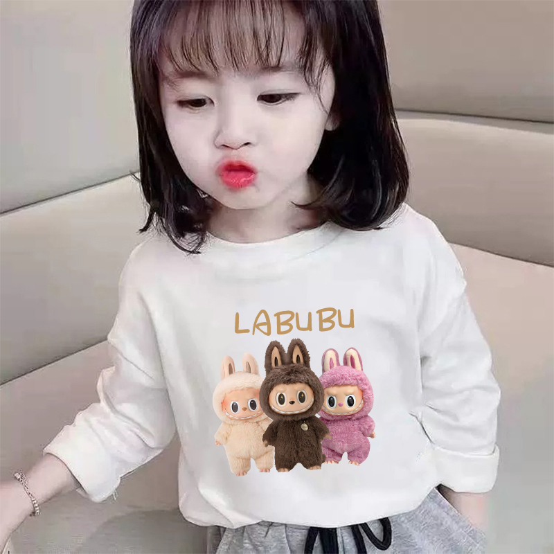 秋款儿童2025新款百搭长袖男女童装打底衫中小童薄款圆领上衣