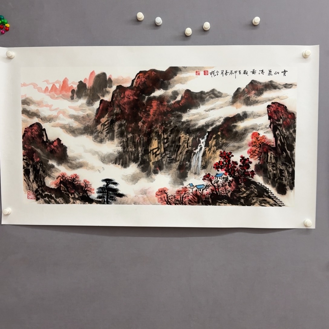 国画艺术家真人手绘