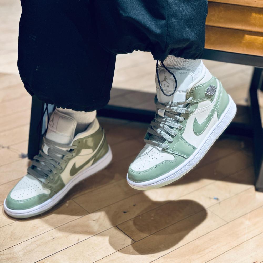 【滔搏联动】nike耐克AJ1 MID牛油果绿双旦礼中帮休闲鞋HF4079-003