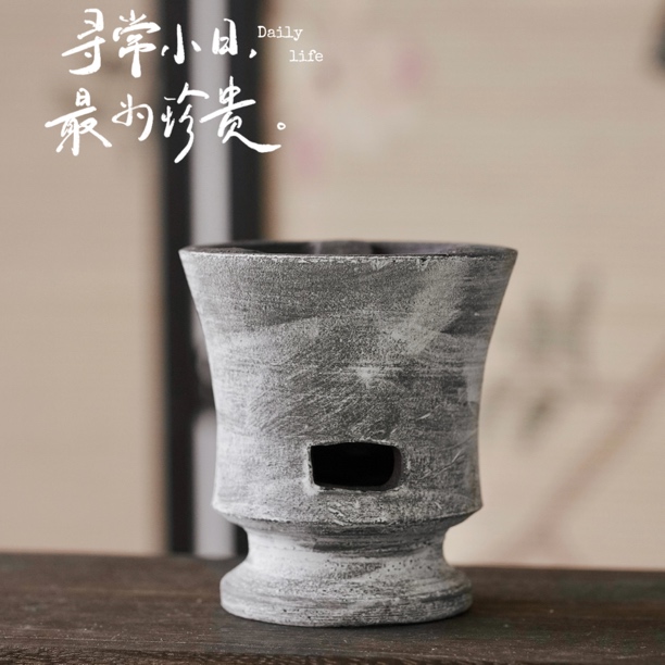 【阿煊茶器】南蛮侘寂古拙手作粉引炭炉煮茶炉围炉煮茶创意礼物