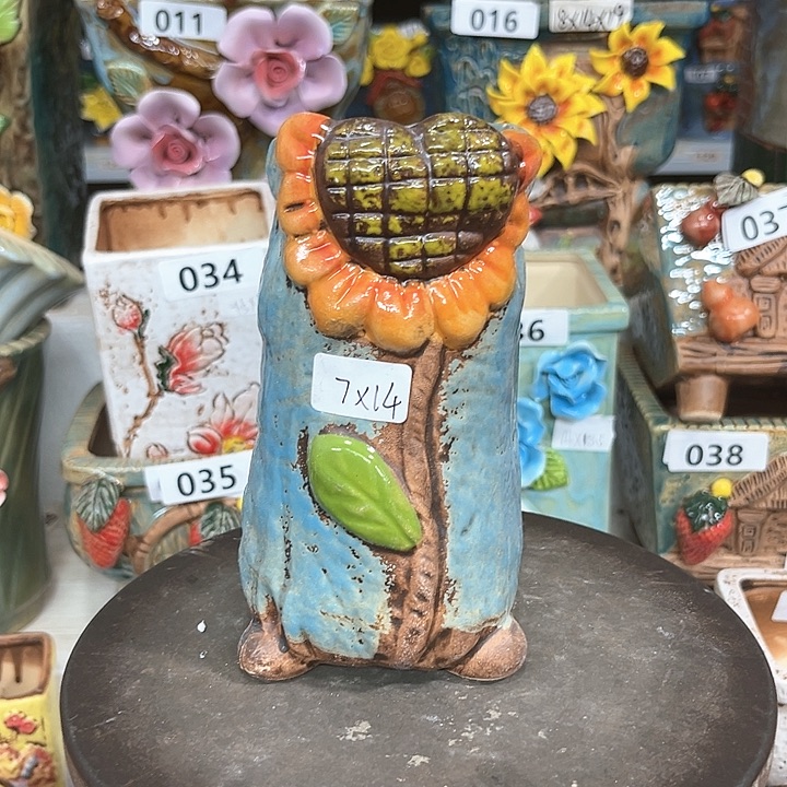 紫砂花盆粗陶材质多肉花盆