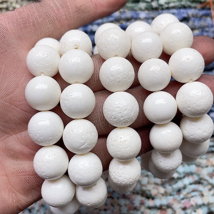 玛瑙/玉髓珠宝半成品合金一条13-14mm三姑娘手串