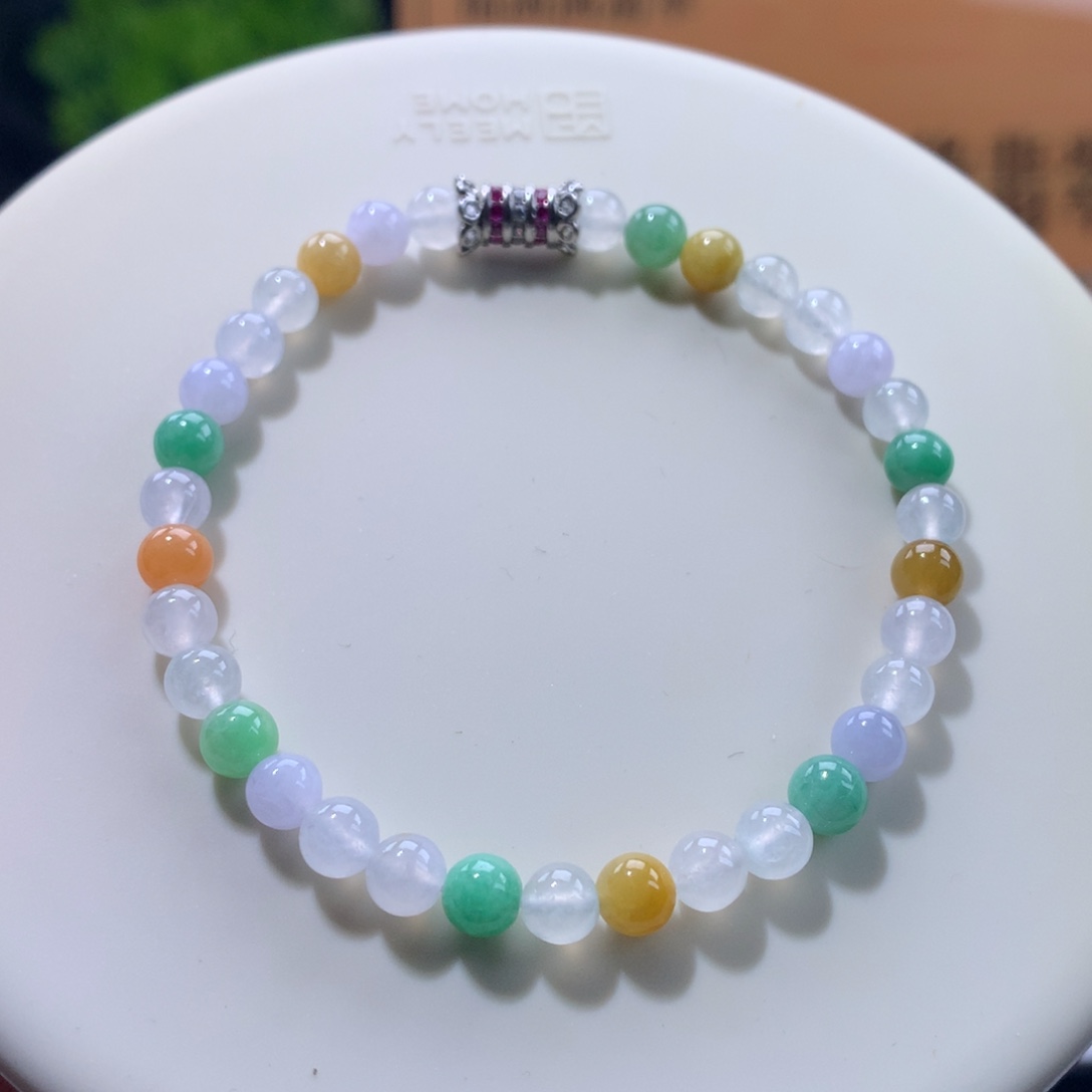 翡翠未镶嵌手链卡5.5