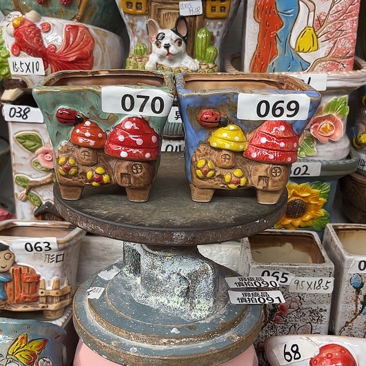 粗陶材质多肉花盆