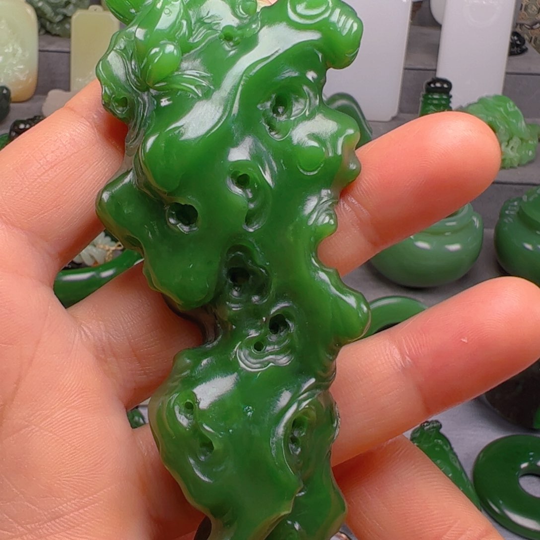 和田玉（碧玉）摆件未镶嵌