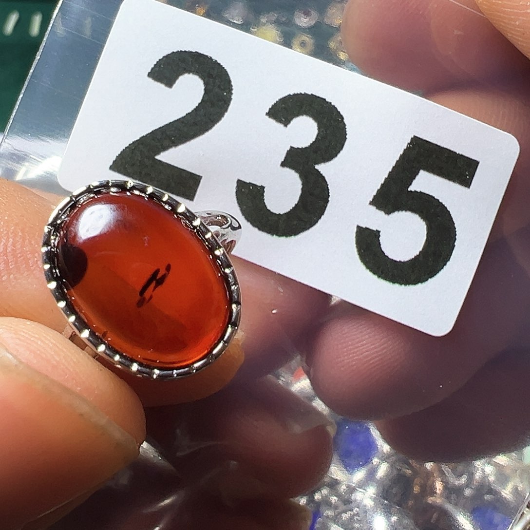 血珀戒指未镶嵌血珀戒指活口可调节