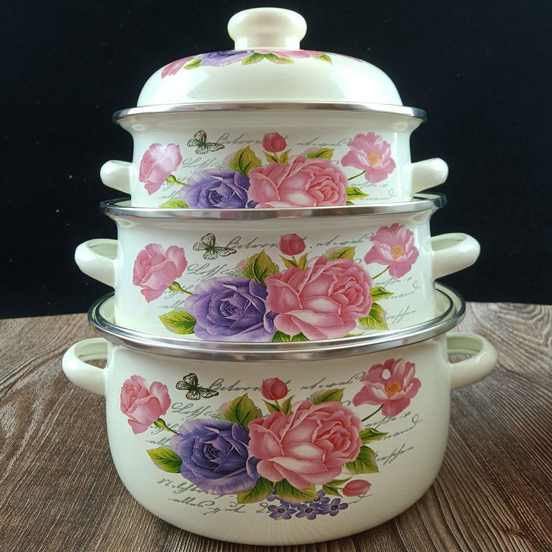 浪漫之都搪瓷锅三件套16-20