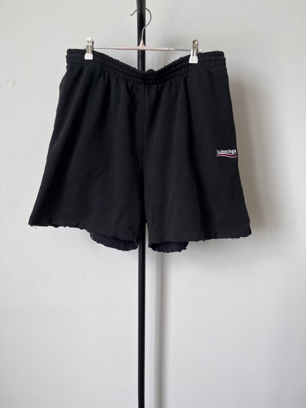 未使用 Balenciaga/巴黎世家 可乐徽标中腰宽松经典休闲短裤 M码