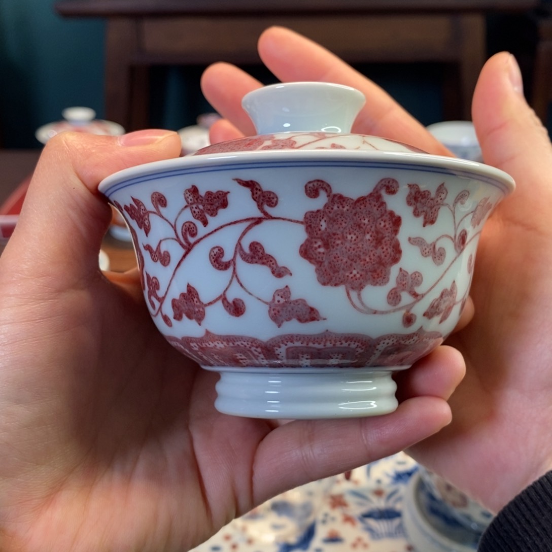 碗釉里红缠枝牡丹150cc 微品福利