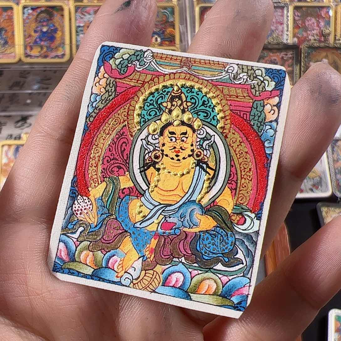 吊坠包*纯手绘唐卡黄财手绘