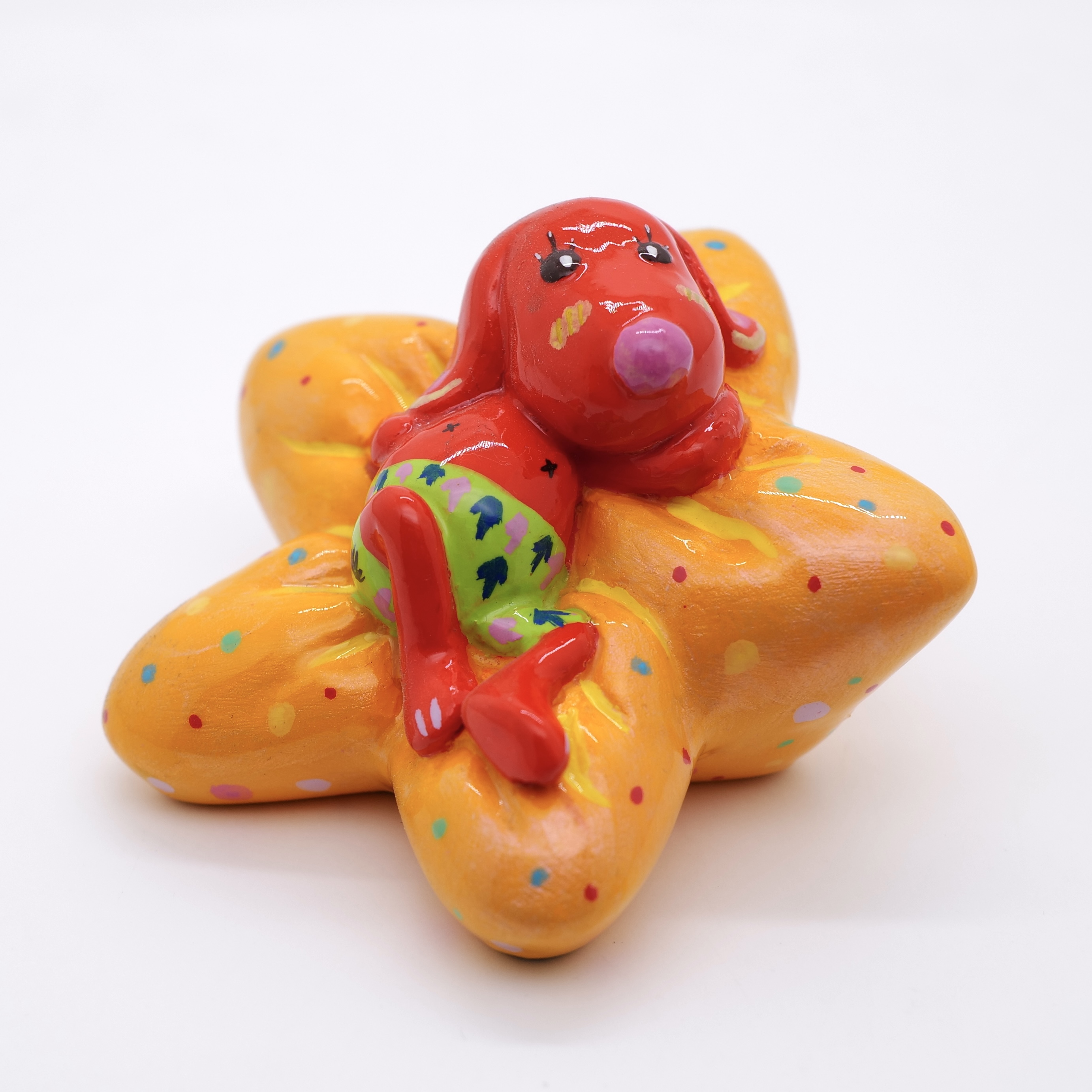 PM 王甜心工作室《沙发小狗》摆件石膏，仅一件（非王甜心本人绘画）