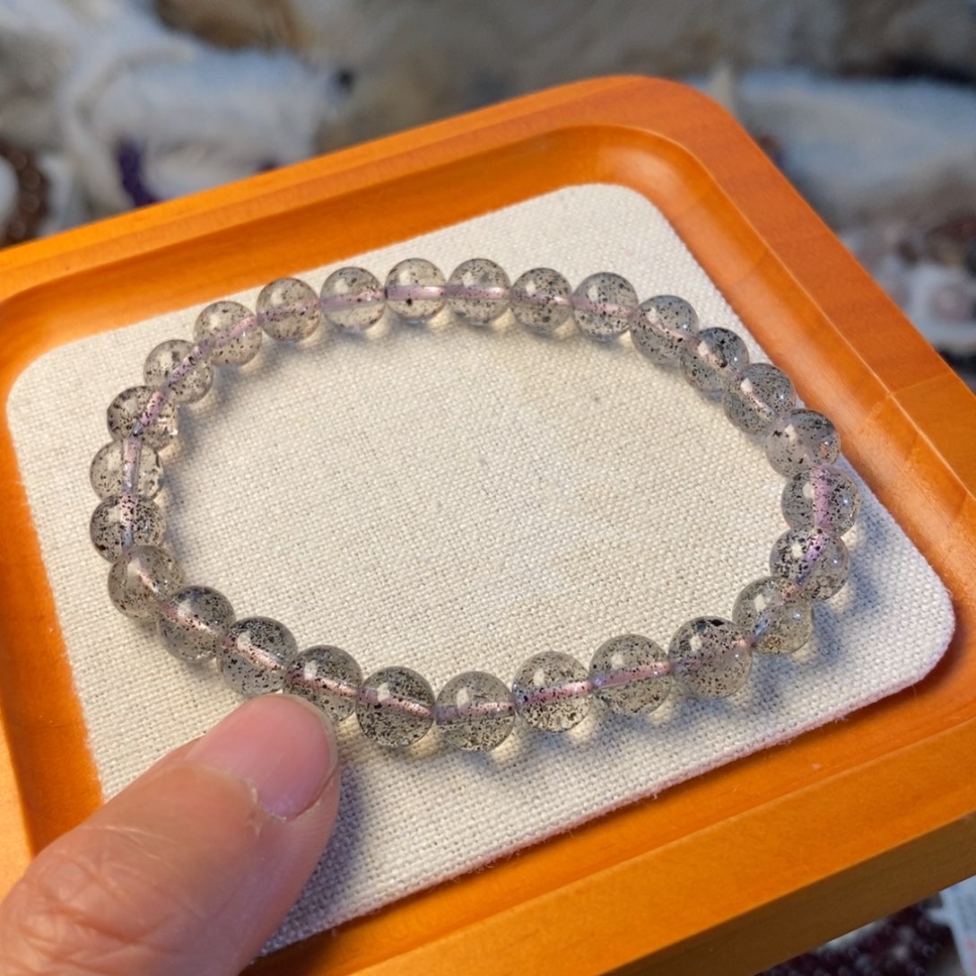 【闪购商品】水晶手链未镶嵌黑云母7mm