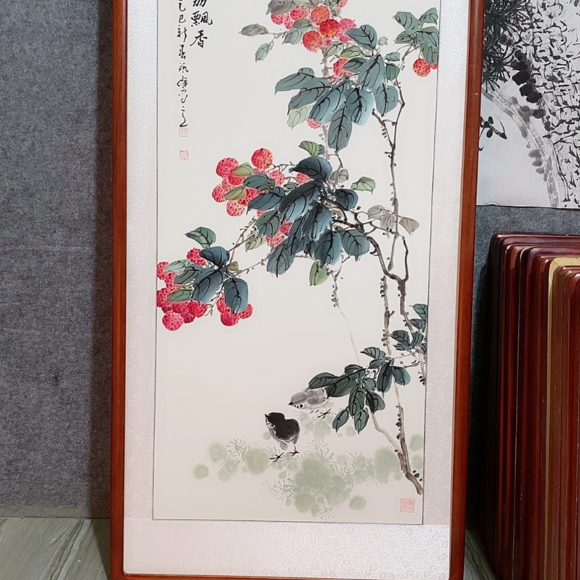 【闪购商品】国画书画作品带框125×65厘米
