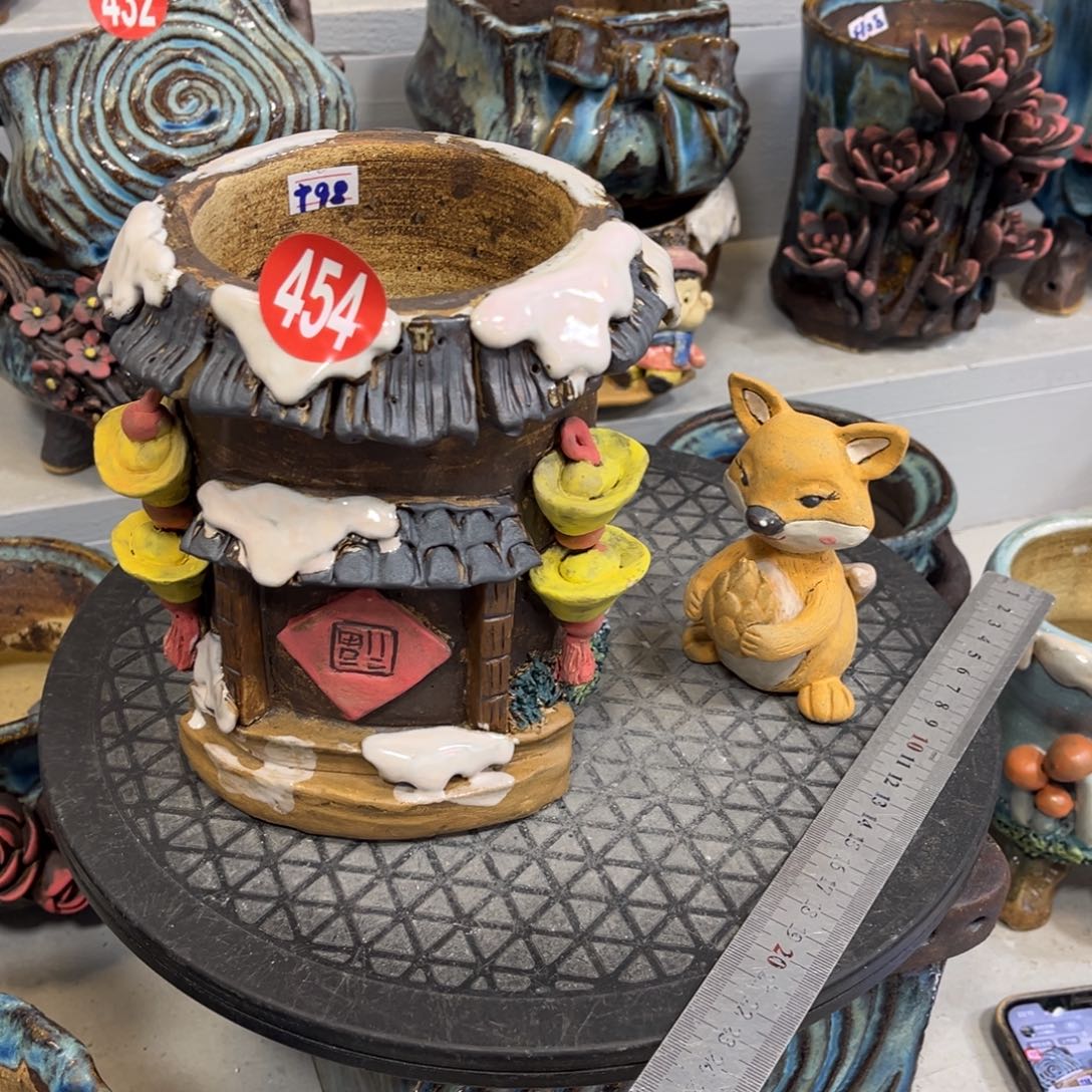 陶瓷454号花盆特价陶然花器